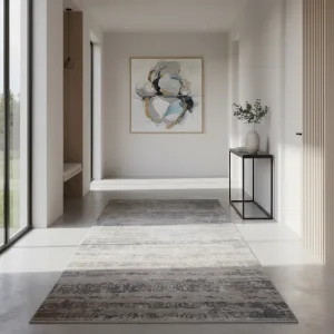 Passadeira Para Corredor 0,80 x 3,00 m Antique des 03 cinza